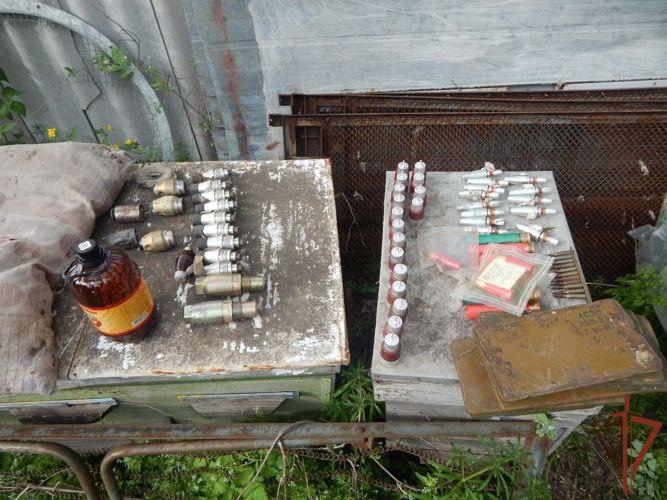 Боеприпасы, изъятые росгвардейцами у жителя Старобельского района ЛНР