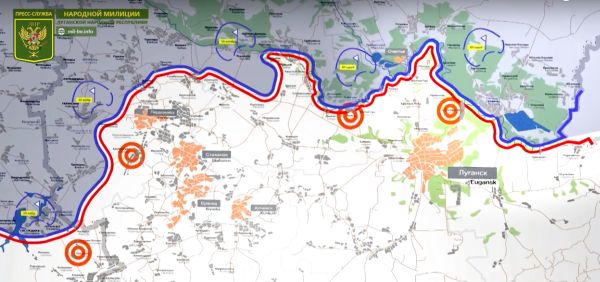 Украина нарушила «пасхальное перемирие-2018», карта обстрелов ЛНР.