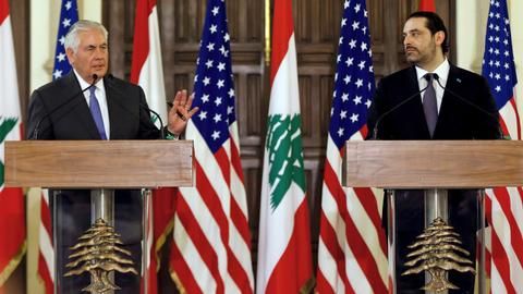 Бывший госсекретарь США Рекс Тиллерсон и Саад Харири