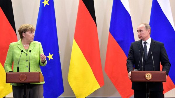 А. Меркель и В. Путин в Сочи