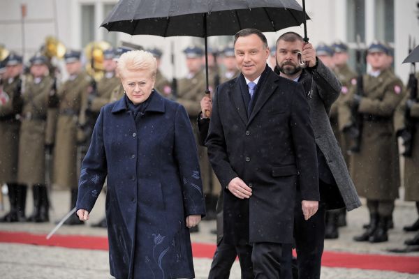 Поездка в Польшу стала последним государственным визитом Дали Грибаускайте. Фото: tvn24.pl