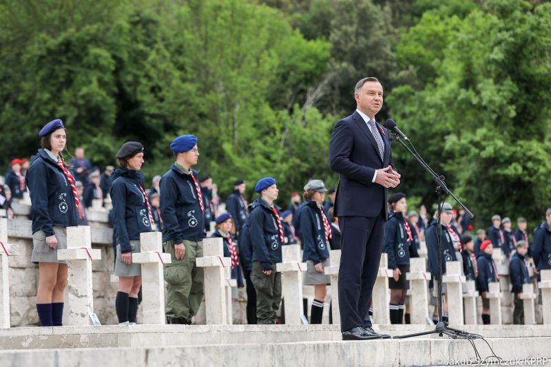 Анджей Дуда на торжествах в Монте-Кассино. Фото: prezydent.pl