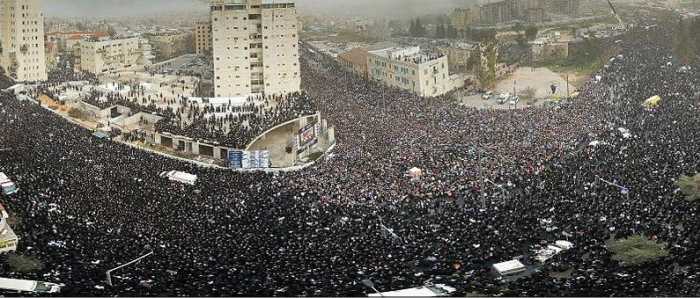 Многочисленная демонстрация харедим в Иерусалиме против призыва в армию
