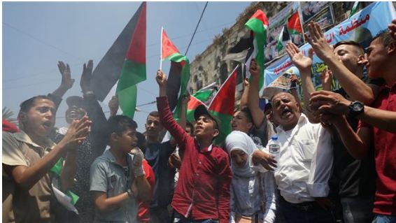 Протесты на палестинских территориях в связи с «мирным планом» США