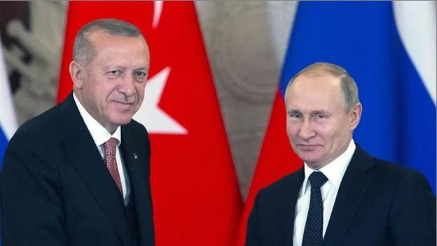 Р. Эрдоган и В. Путин