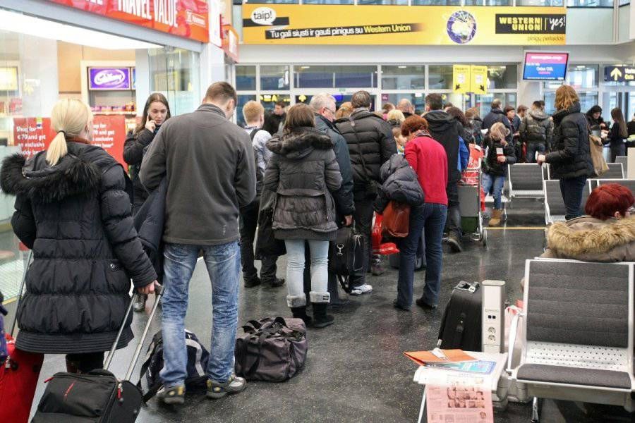 Эмиграция из Литвы, международный аэропорт Vilnius