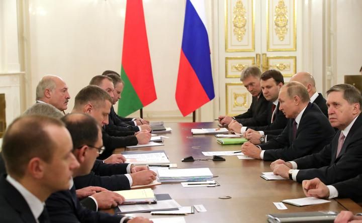 Встреча делегаций Белоруссии и России в Санкт-Петербурге