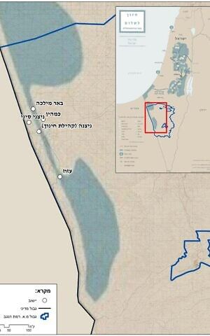 Израильские поселения в планируемой расширенной зоне Газы
