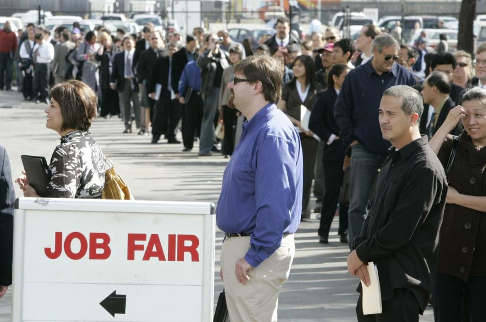 Очереди безработных в США