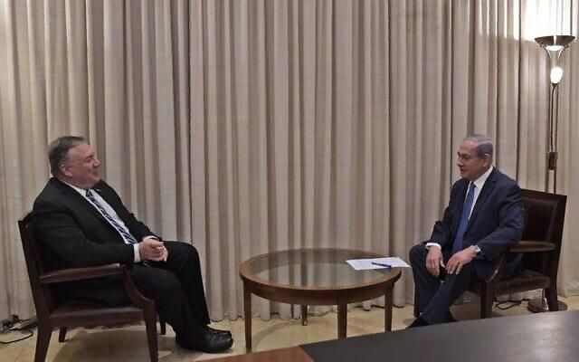М. Помпео и Б. Нетаньяху в иерусалимской резиденции израильского премьера, 13 мая 2020