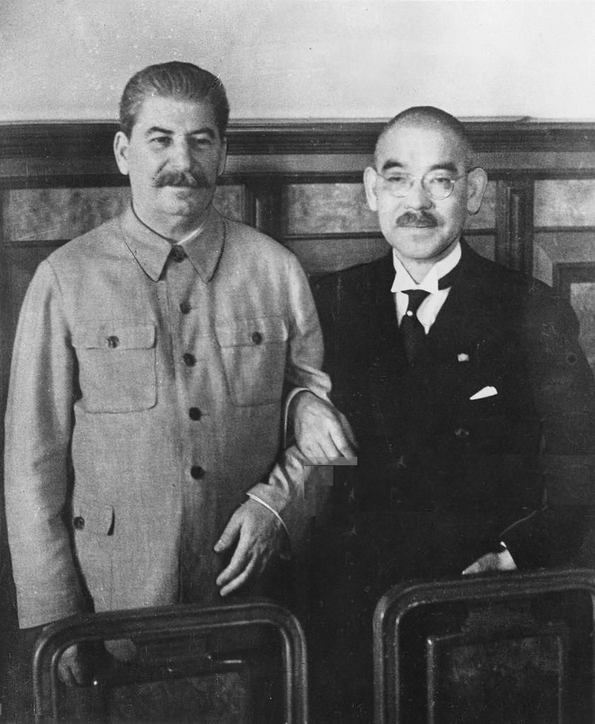 И.В. Сталин и министр иностранных дел Японии Ёсукэ Мацуока. Кремль, апрель 1941 года