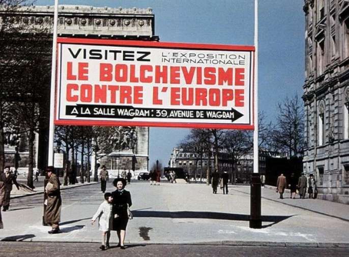 Большевизм против Европы. Агитационный плакат в Париже перед нападениям на СССР
