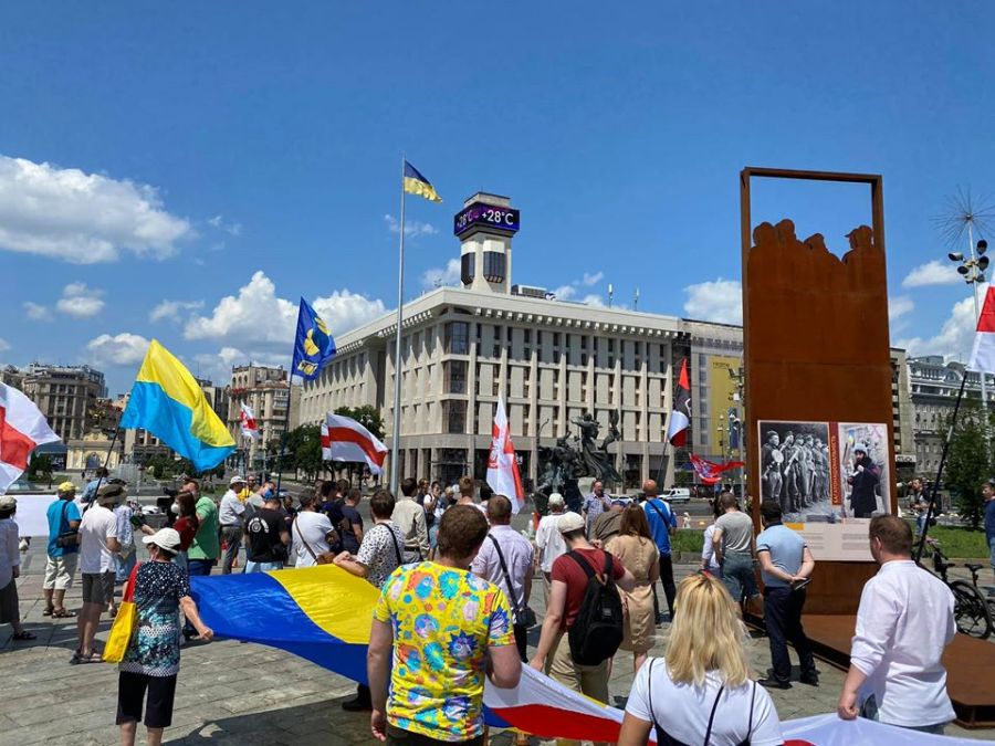 Антилукашенковский «марш солидарности» в столице Украины