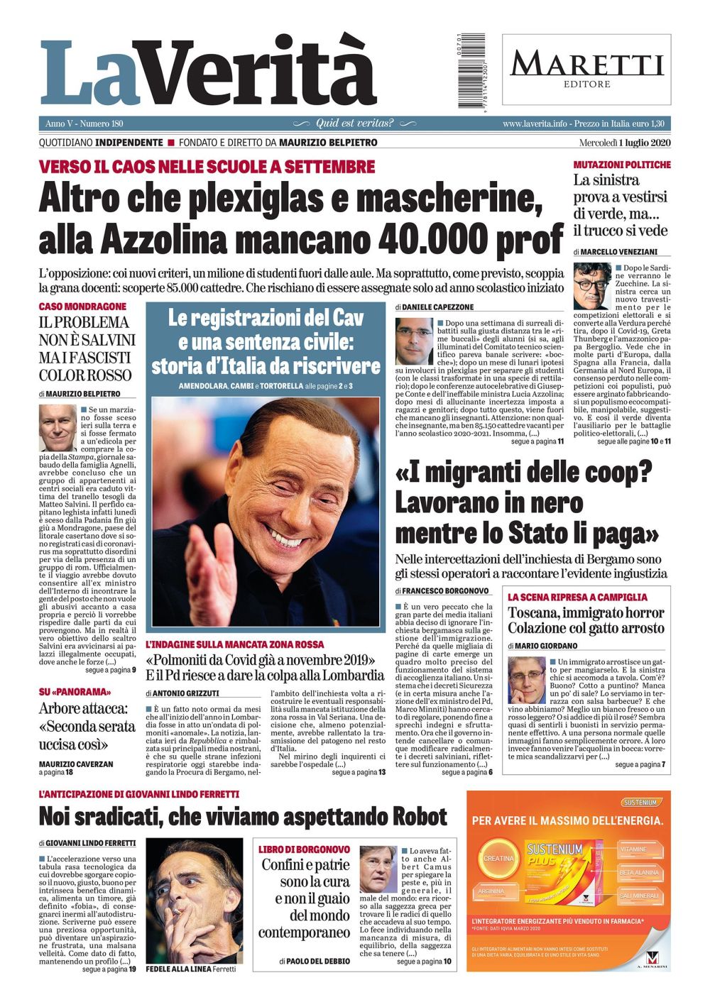 Газета «Ла Верита» о Берлускони: историю Италии надо переписать
