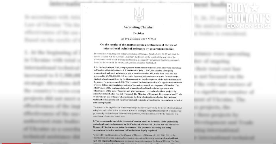 Доклад Счётной палаты Украины о расхищении помощи США