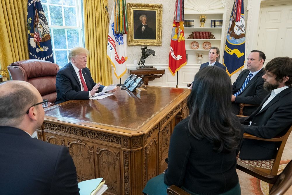 Встреча Дональда Трампа и главы Twitter Джека Дорси в Белом Доме