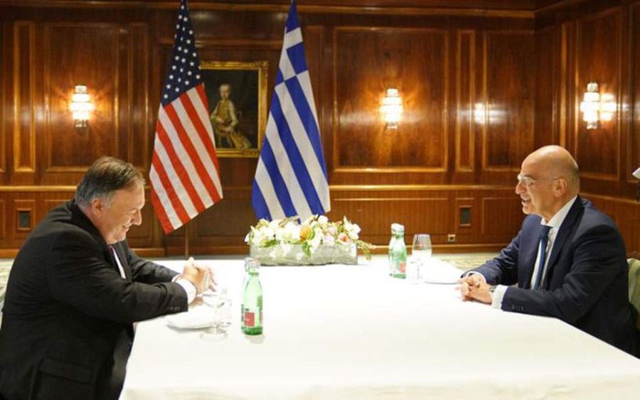 Встреча Помпео с министром иностранных дел Греции. Фото Катимерини