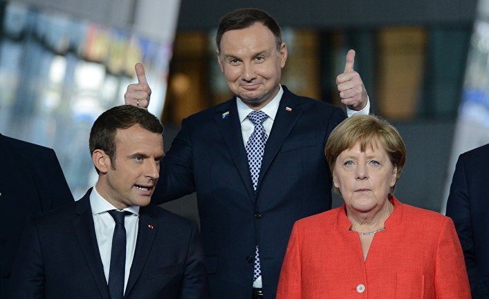 Э. Макрон, А. Дуда, А. Меркель: Возвысится ли Варшава выше Парижа и Берлина?