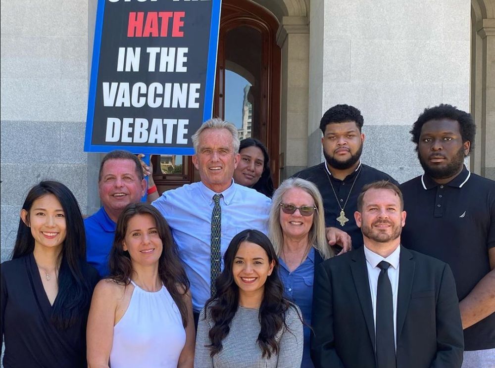 Акция протеста против тотальной вакцинации в штате Калифорния 24 июля 2020 г.