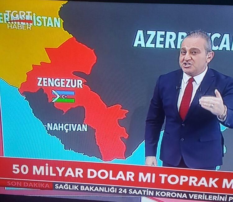 Турецкое телевидение приписало Зангезур Азербайджану