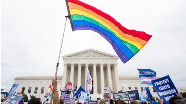 Митинг ЛГБТ-активистов в Америке