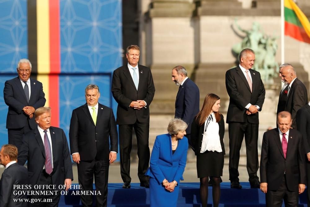 Пашинян на саммите НАТО в Брюсселе, июль 2018 г.