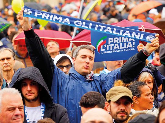 Демонстрация итальянских националистов