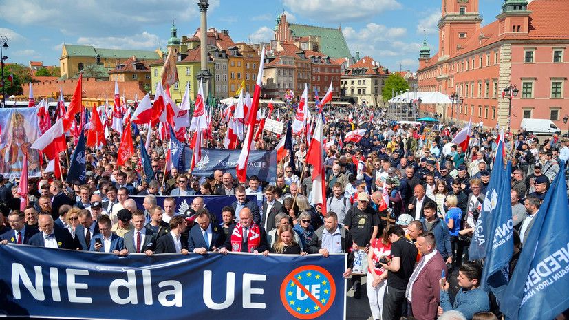 Протесты против ЕС в Польше