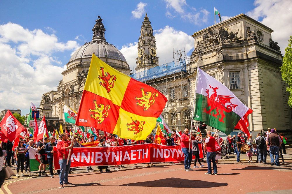 Демонстрация в поддержку независимости в Уэльсе