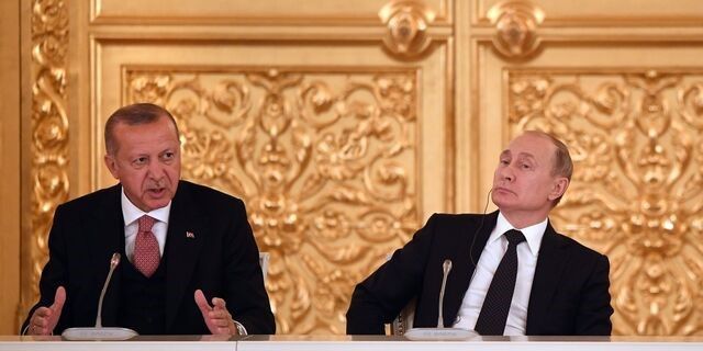 Р. Эрдоган и В. Путин