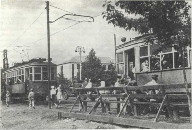 Первая послевоенная трамвайная линия, Дружковка Донецкой области, 1948 г.