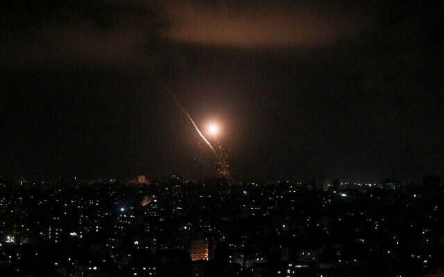 Запуск ракеты из Газы