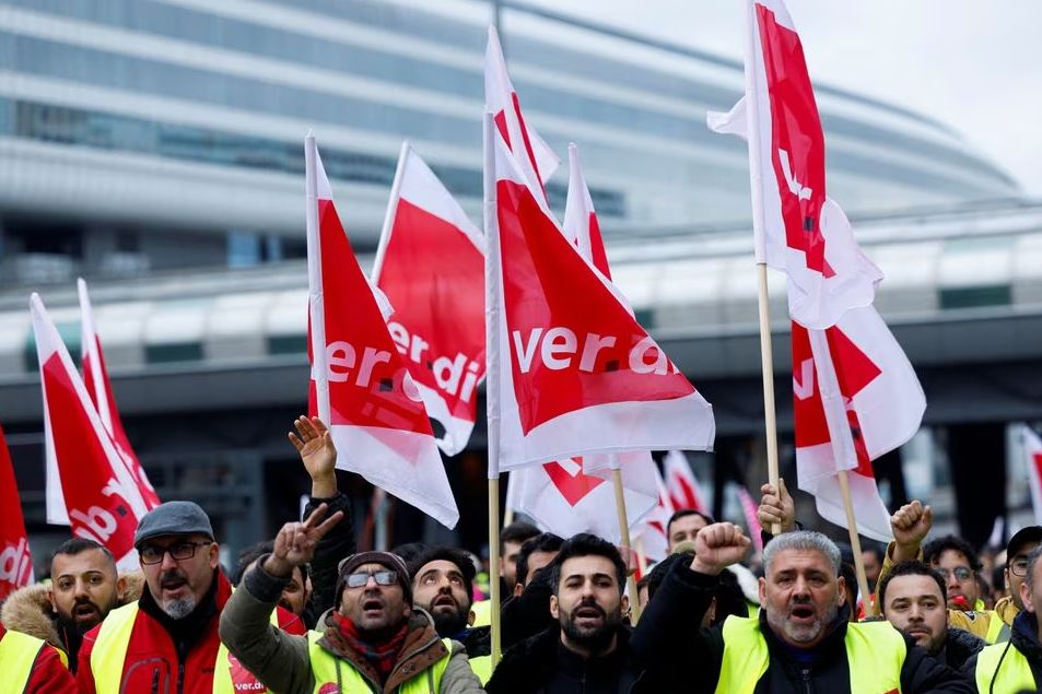 Забастовка профсоюза Verdi в аэропортах Германии