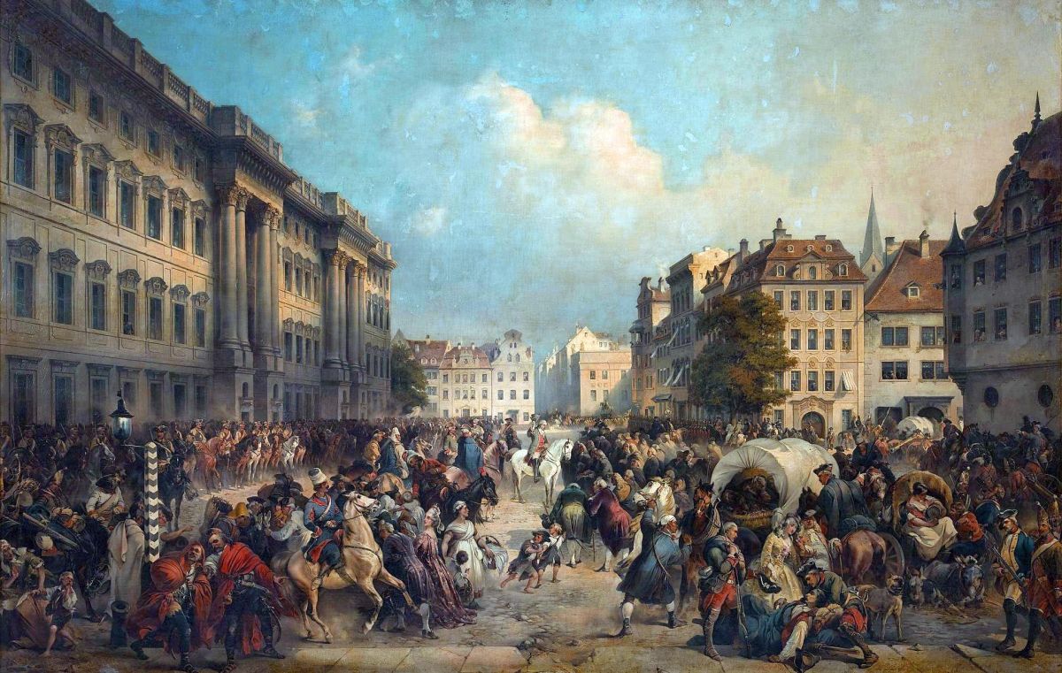 Взятие Берлина 28 сентября (9 октября) 1760 года. Картина Александра Коцебу (1815-1889)