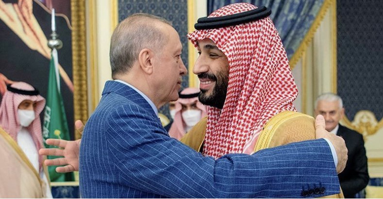 Президент Турции Реджеп Эрдоган и наследный принц Саудовской Аравии Мухаммед бин Сальман