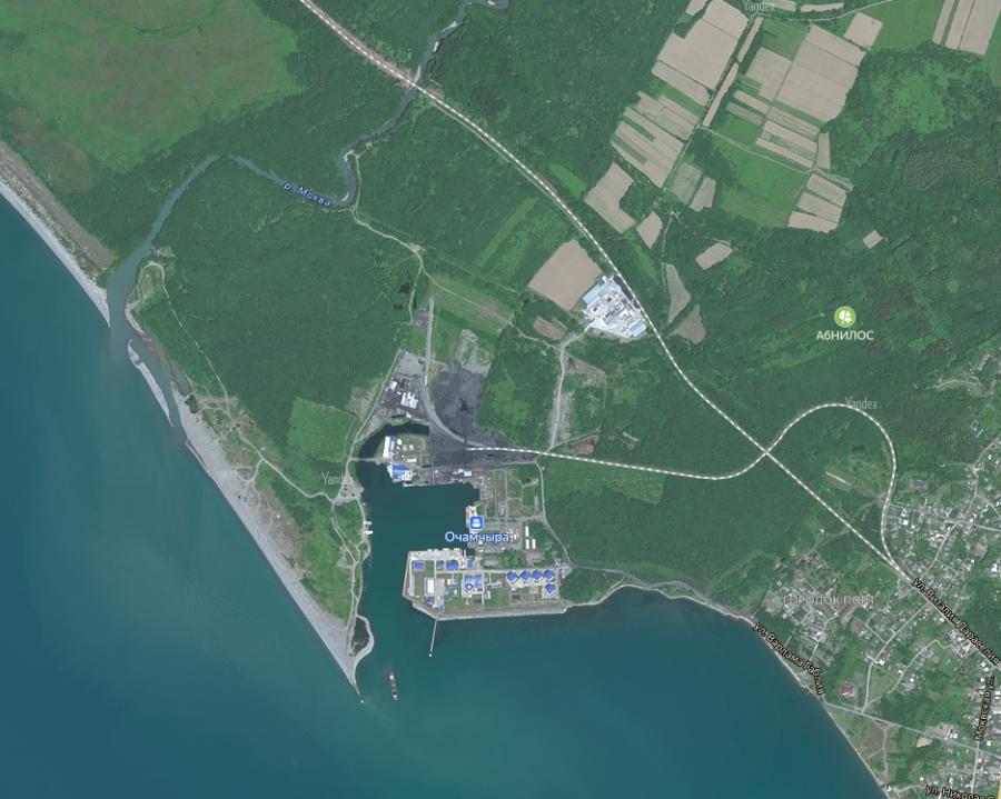 Очамчирская бухта. Спутниковый снимок из открытых источников