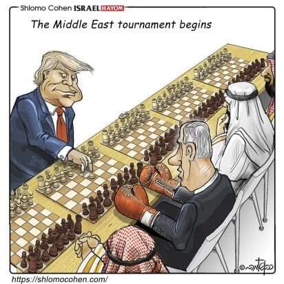 Карикатура: Трамп на Ближнем Востоке
