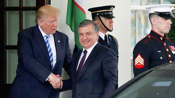 Трамп и президент Узбекистана Мирзиёев