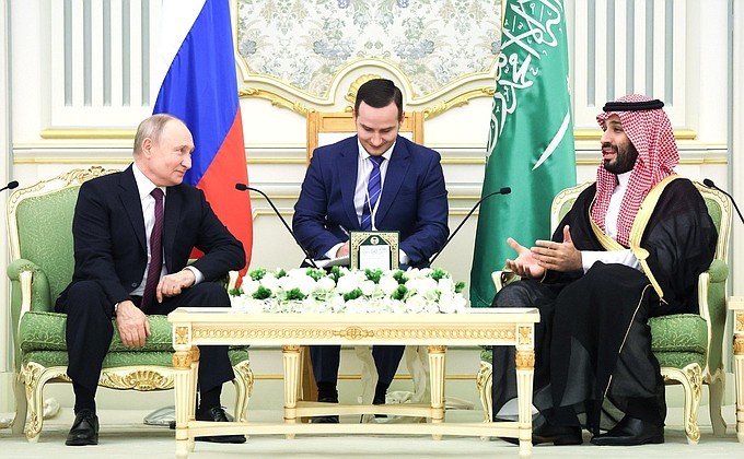 В. Путин и Мухаммед бен Сальман Аль Сауд