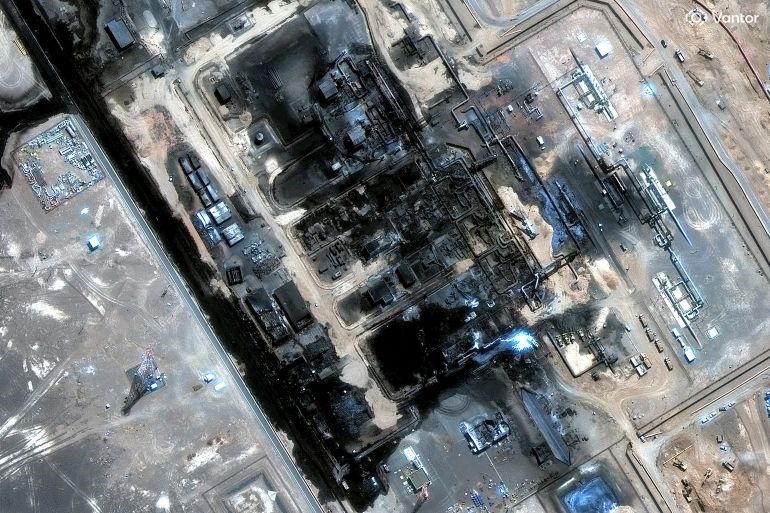 Главная насосная станция в Аль-Месабахе на саудовском нефтепроводе «Восток – Запад» – восстановление потребует месяцы