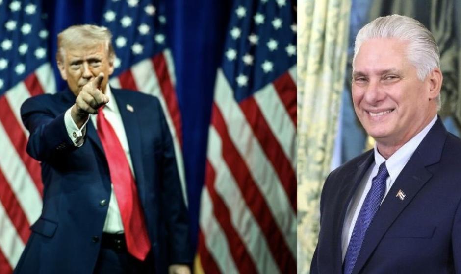 Президенты США и Кубы Дональд Трамп и Мигель Диас-Канель