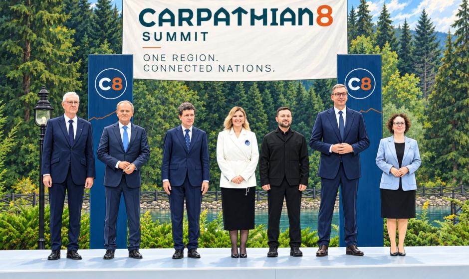 Лидеры нескольких стран собрались на западе Украины для учреждения Карпатской восьмёрки
