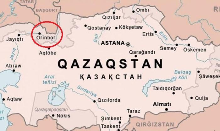 На одной из опубликованных в Казахстане карт Оренбург и некоторые другие территории по ошибке включили в состав этой республики.