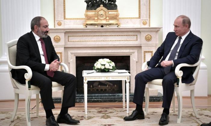 Премьер-министр Армении Никол Пашинян и Президент России Владимир Путин.