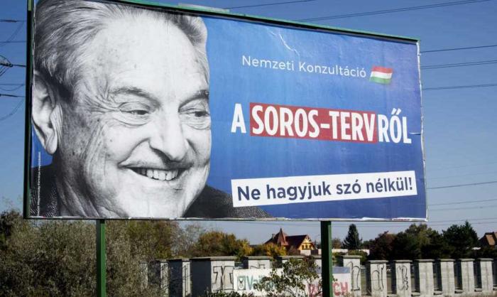 Кампания против Сороса приобрела в Венгрии общенациональные масштабы. nbcnews.com