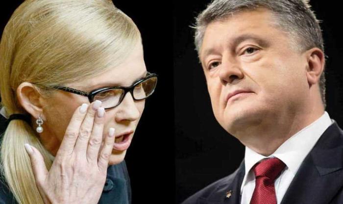 Юлия Тимошенко и Пётр Порошенко