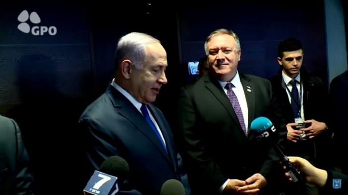 Госсекретарь США Майк Помпео и премьер-министр Израиля Беньямин Нетаньяху.