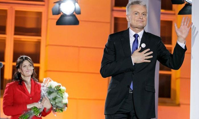 Новый президент Литвы Гитанас Науседа и его супруга Диана