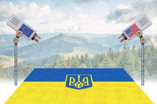 Украина под контролем Запада. Иллюстрация The Washington Times