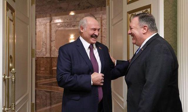Госсекретарь США Майк Помпео и президент Беларуси Александр Лукашенко.